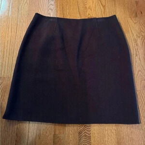 Kate Hill women’s Pinstripe brown wool blend Pencil Skirt size 16 plus size midi
